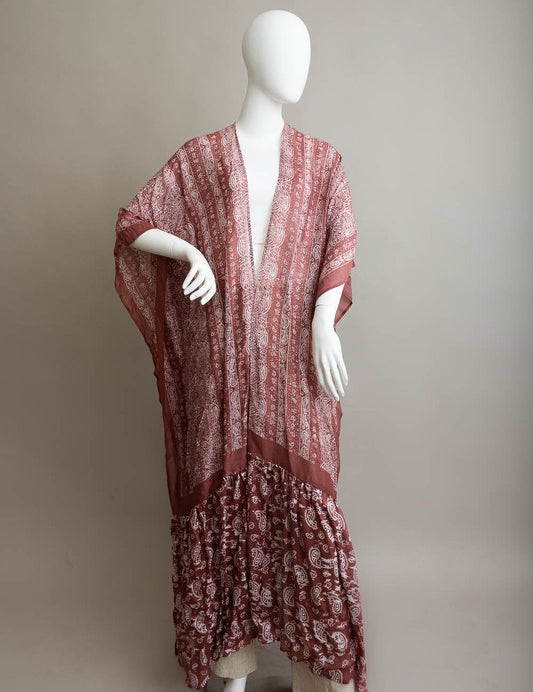 Women's Paisley Tapestry Free Flow Kimono