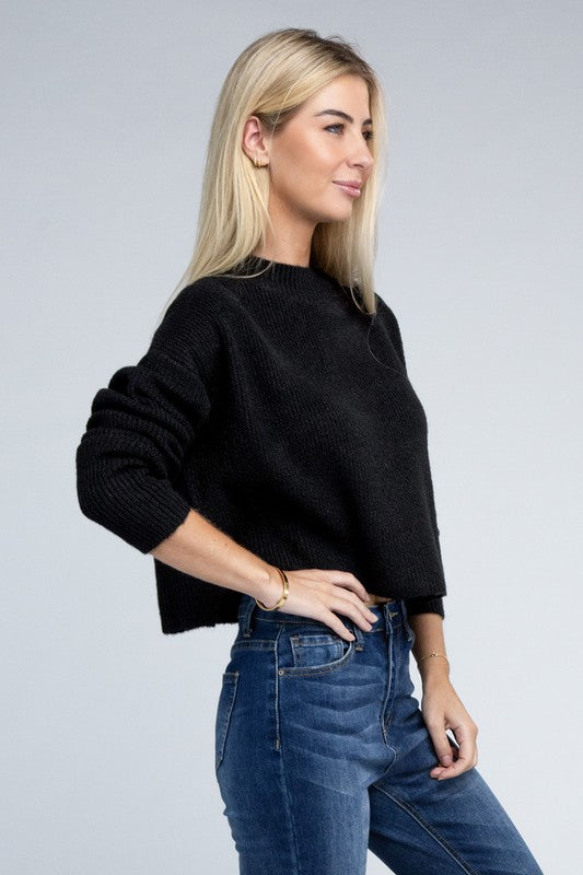 Women's Relaxed Fit Mock Neck Pullover