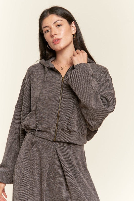 Women's Relaxed Fit Zip Up Hooded Jacket