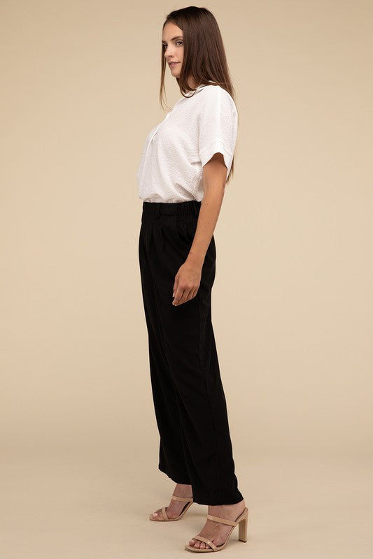 Women's Relaxed Waffle Trouser Pants