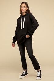 Women's Oversized Longline Hoodie Sweatshirt