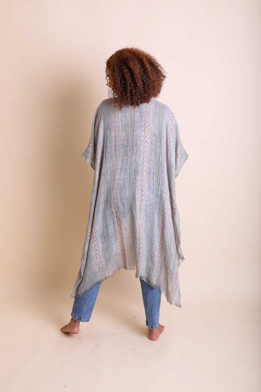 Women's Woven Tribal Kimono