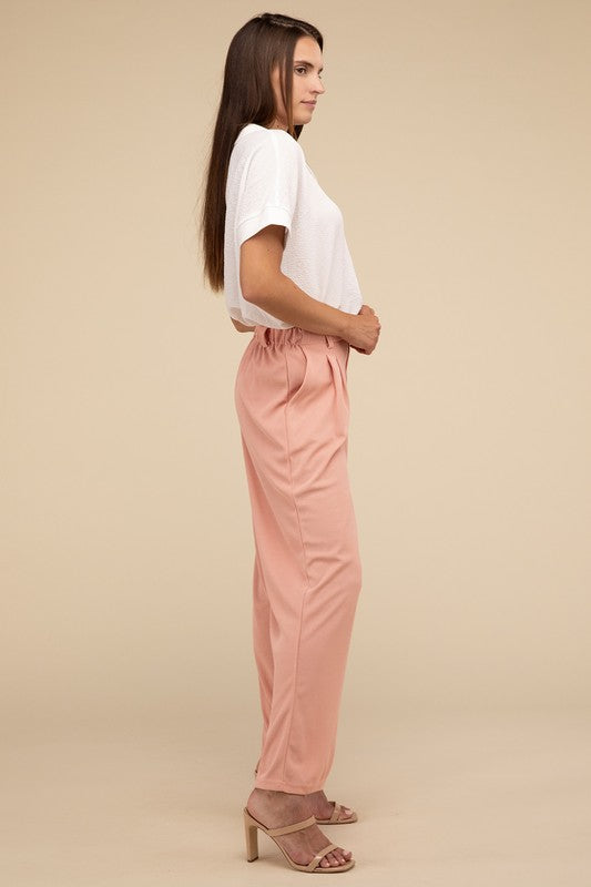 Women's Relaxed Waffle Trouser Pants