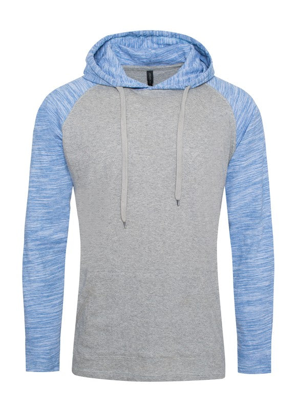 Unisex Lightweight Raglan Hoodie with Contrasting Sleeves