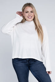 Plus Size Casual Drop Shoulder Long Sleeve Top