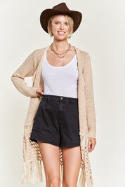 Women's Fringe Knit Cardigan