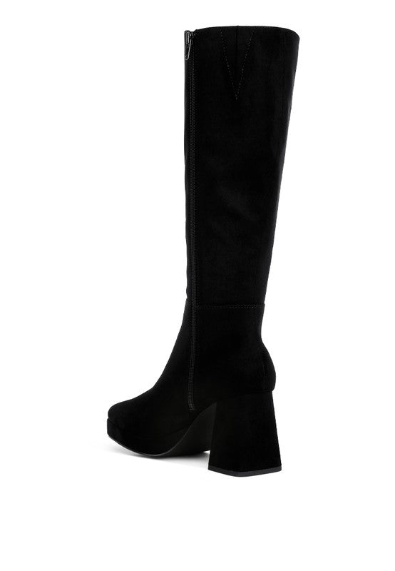 Women's Calf-Length Micro Suede Casual Boots