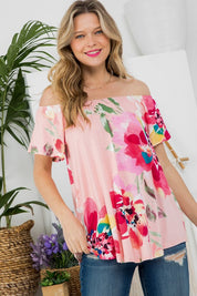 Women's Floral Off Shoulder Top