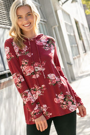 FLORAL PRINT SWEARTSHIRT