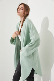 Women's Oversized Open-Front Knit Cardigan