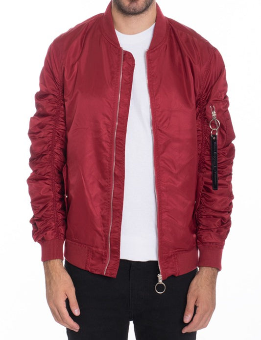 Men's Casual Lined MA-1 Bomber Jacket