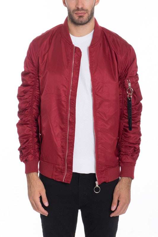 Men's Casual Lined MA-1 Bomber Jacket