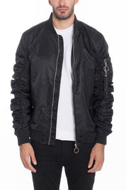 Men's Casual Lined MA-1 Bomber Jacket