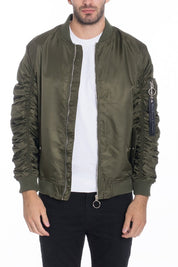 Men's Casual Lined MA-1 Bomber Jacket