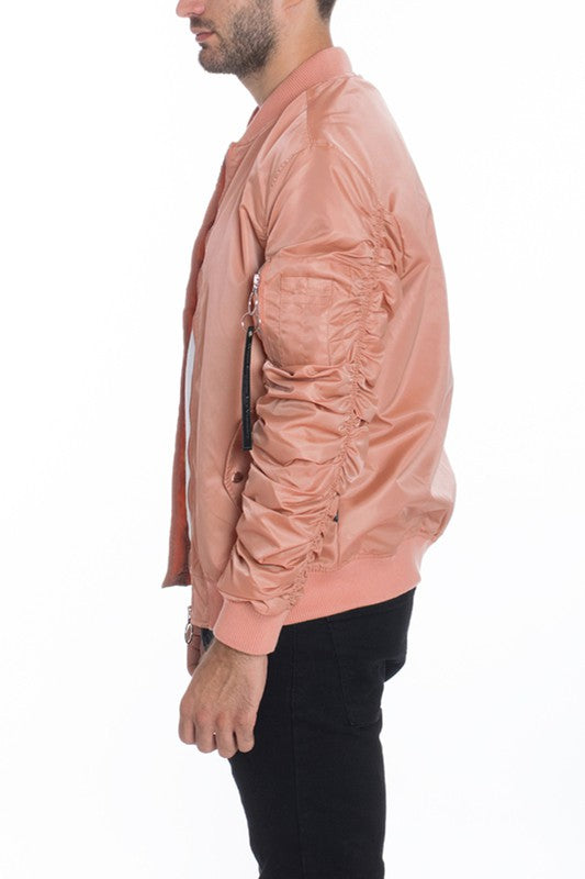 Men's Casual Lined MA-1 Bomber Jacket