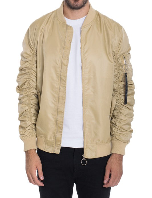 Men's Casual Lined MA-1 Bomber Jacket