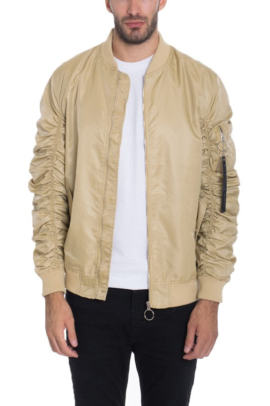 Men's Casual Lined MA-1 Bomber Jacket