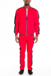 Men's Full Zip Diamond Tape Track Suit