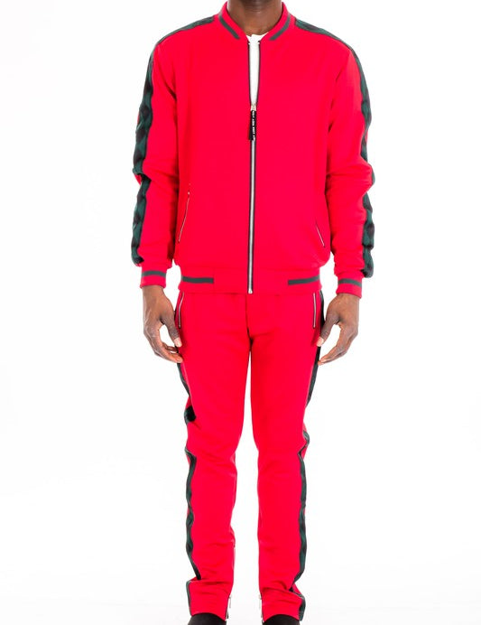 Men's Full Zip Diamond Tape Track Suit