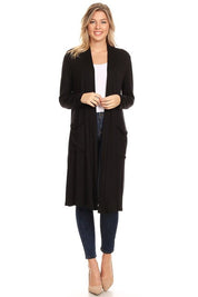 Solid duster cardigan in a loose fit