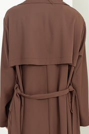 Women's Casual Long Sleeve Belted Trench Coat