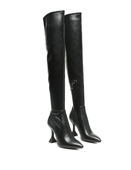 BRANDY OVER THE KNEE HIGH HEELED BOOTS