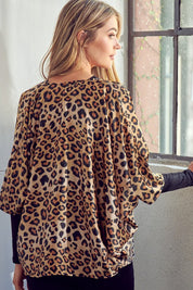 ANIMAL DROPPED KIMONO CARDIGAN