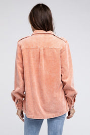 Women's Casual Corduroy Buttoned Jacket