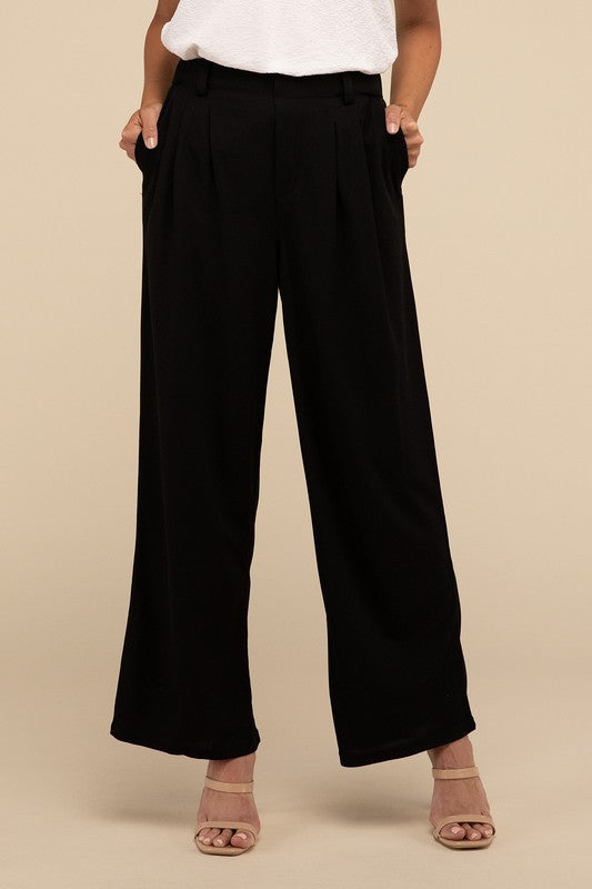 Women's Relaxed Waffle Trouser Pants