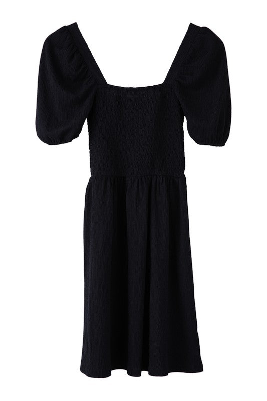 Women's Puff Sleeve Smocked Dress