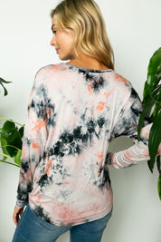 Women's Tie Dye Button Down Top