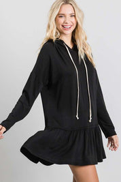 Women's Long Sleeve Peplum Hoodie Tunic