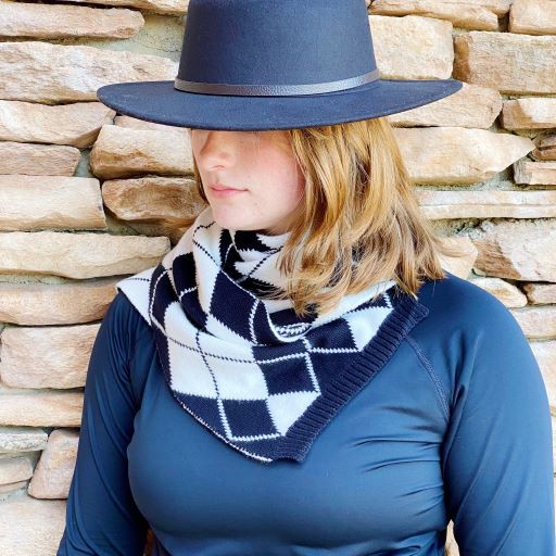 Women's Casual Argyle Knit Scarf