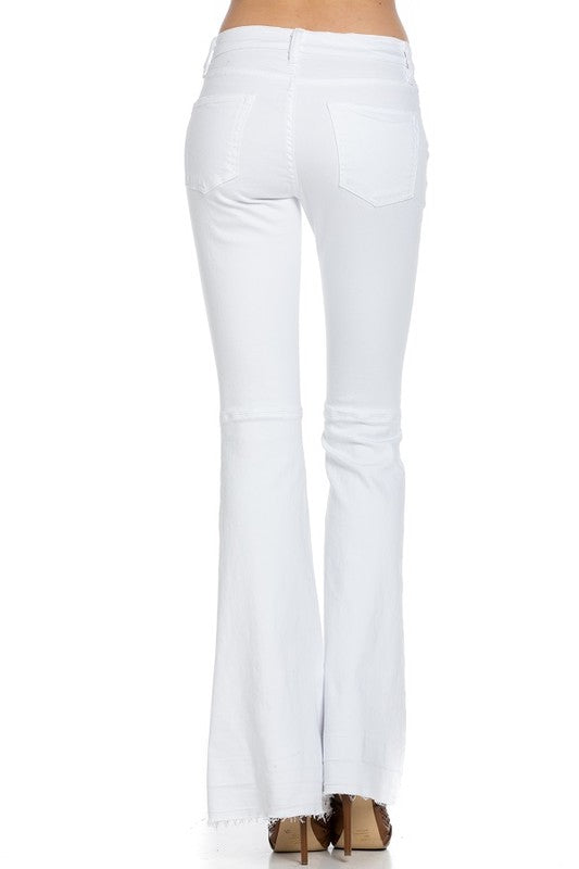 Women's Mid Rise Flare Bell Bottom Jeans