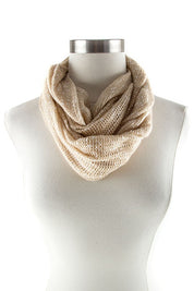 Women's Lightweight Two Toned Knit Infinity Scarf