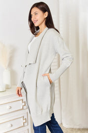 Women's Casual Front Pocket Duster Cardigan