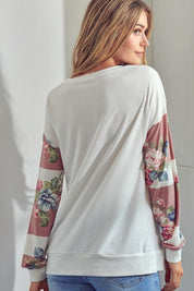 Women's Casual Floral Mix Sweatshirt