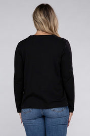 Women's Relaxed Fit Plus Cotton Long Sleeve T-Shirt