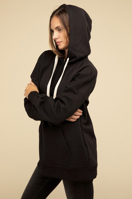 Women's Oversized Longline Hoodie Sweatshirt