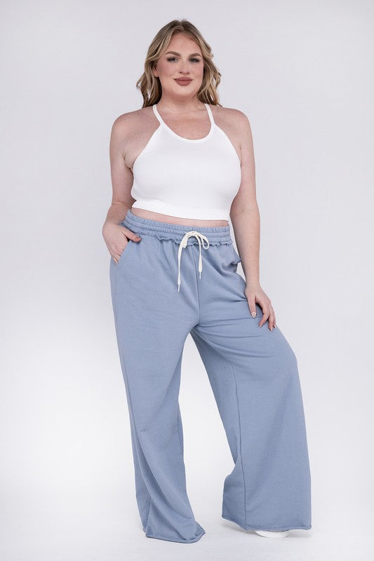 Women's Plus Relaxed Fit French Terry Drawstring Pants