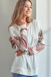 Women's Casual Floral Mix Sweatshirt