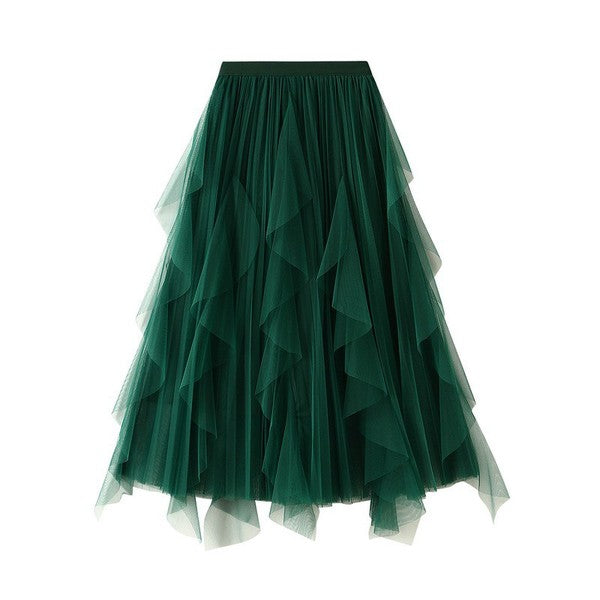 Women's Pleated Chiffon Midi Skirt