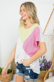 Women's Casual Colorblock Top