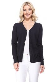 Women's Loose Fit V-Neck Button Down Knit Cardigan Sweater