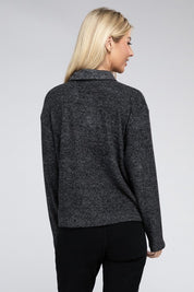 Women's Relaxed Collared Button Front Sweater