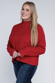 Plus Size Casual Drop Shoulder Long Sleeve Top