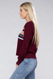 Women's Striped Crewneck Pullover Sweater