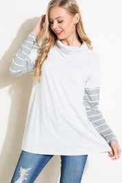 Women's Casual Loose Fit Turtle Neck Top