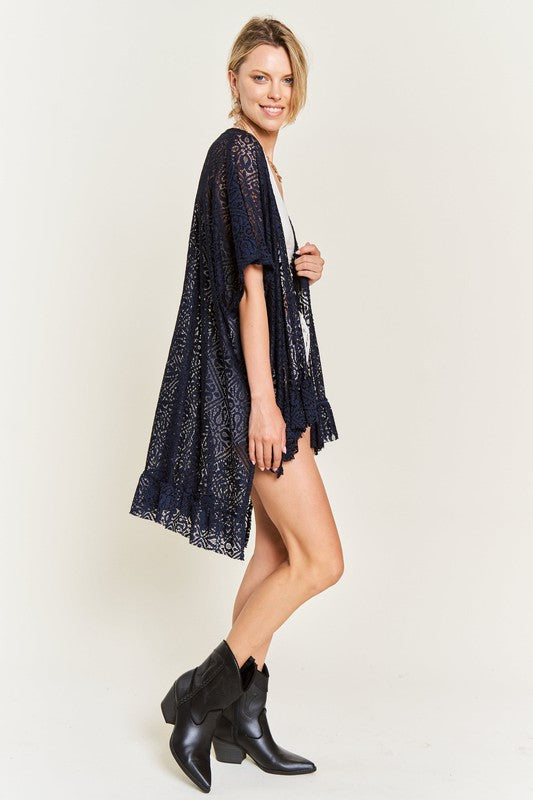 Women's Lace Ruffle Kimono