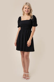 Women's Puff Sleeve Smocked Dress